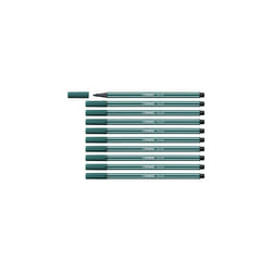Premium Felt Tip Pen - STABILO Pen 68 turquoise Green Box of 10