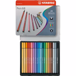 STABILO Pen 68 felt pen Multicolour 20 pc(s)