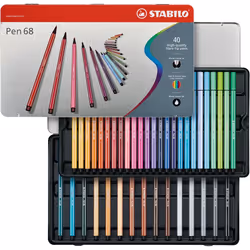 STABILO Pen 68 felt pen Multicolour 40 pc(s)