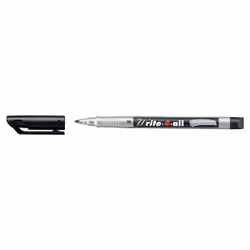 STABILO Write-4-all, Black, Black, Silver, Medium, 1 mm, Ceramic, Foil, Glass, Metal, Plastic, 15 mm