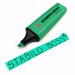 STABILO BOSS ORIGINAL, 1 pc(s), Turquoise, Chisel tip, Turquoise, Plastic, Rectangle
