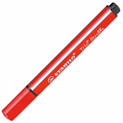 STABILO Trio Scribbi, 1 colours, Red, Fibre, 2 mm, Red, Triangle