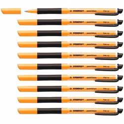 STABILO pointVisco, Capped gel pen, Black, Black, Orange, Fine, Round, Medium