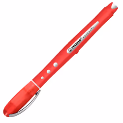 STABILO worker+ colorful, Stick pen, Red, Red, 0.5 mm, Ambidextrous, 10 mm