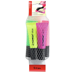 STABILO Neon Pack marker 5 pc(s) Chisel tip Green, Orange, Pink, Purple, Yellow