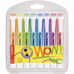 STABILO swing cool Pastel, 8 pc(s), Blue, Green, Orange, Pink, Red, Violet, Yellow, Chisel tip, Multicolour, Plastic, 1 mm
