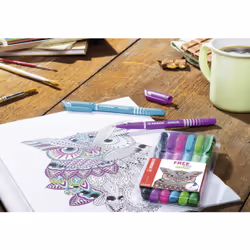 STABILO SENSOR fine fineliner Black, Blue, Green, Lilac, Pink, Red, Turquoise 8 pc(s) - Additional view 5