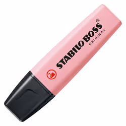 STABILO Boss Original Pastel, 1 pc(s), Pink, Chisel tip, Black, Pink, Plastic, Rectangle