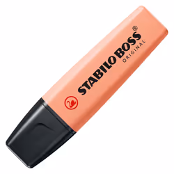 STABILO Boss Original Pastel, 1 pc(s), Peach, Chisel tip, Black, Peach, Plastic, Rectangle
