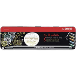 STABILO Pen 68 metallic felt pen Medium Multicolour 6 pc(s)