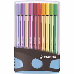 STABILO Pen 68, Medium, 20 colours, Multicolour, Bullet tip, 1 mm, Multicolour
