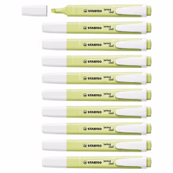 STABILO swing cool Pastel Dash of Lime Highlighter Box of 10