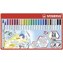 STABILO Pen 68 brush felt pen Multicolour 25 pc(s)