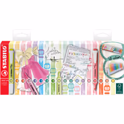 STABILO swing cool Deskset, Blue, Green, Orange, Pastel, Pink, Red, Yellow, Multicolour, 1 mm, 4 mm, Water-based ink, 145 mm