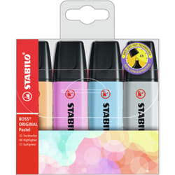 STABILO Boss Original Pastel marker 4 pc(s) Chisel tip Multicolour