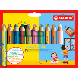 STABILO woody 3 in 1 duo, Multicolour, 10 pc(s)