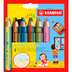 STABILO woody 3 in 1 duo, Multicolour, 6 pc(s)