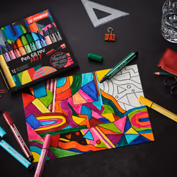 STABILO Pen 68 MAX felt pen Brown 5 pc(s)