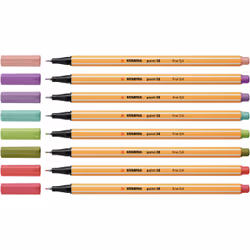 STABILO point 88 fineliner Multicolour 8 pc(s)