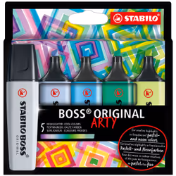 STABILO BOSS ORIGINAL, 5 pc(s), Multicolour, Chisel tip, Multicolour, 70/194, 70/111, 70/31, 70/51, 70/133, Rectangle