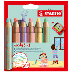 STABILO woody 3 in 1 Assorted colours 6 pc(s)