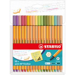 STABILO Point 88 fineliner Assorted colours 18 pc(s)