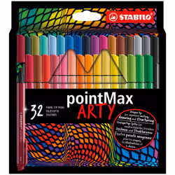 STABILO pointMax, Multicolour, Medium, Multicolour, Round, Water-based ink, Nylon felt