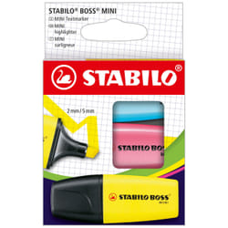 STABILO BOSS MINI marker 3 pc(s) Chisel tip Blue, Pink, Yellow