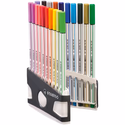 STABILO Pen 68 brush ARTY felt pen Assorted colours 20 pc(s)