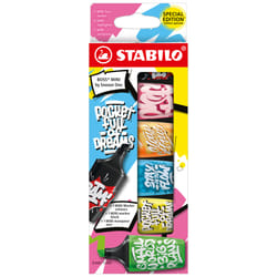 STABILO BOSS MINI by Snooze One marker 6 pc(s) Chisel tip Black, Blue, Green, Orange, Rose, Yellow