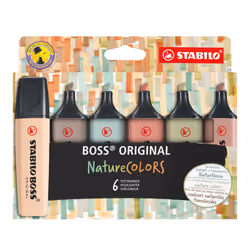 STABILO BOSS NatureColors marker 6 pc(s) Chisel tip Black, Bronze, Brown, Green, Grey, Light Green - Additional view 4