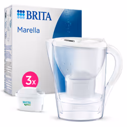 Brita Marella, Pitcher water filter, 1.4 L, Transparent, White