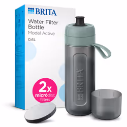 Water Filter Bottle Model Active Dark - Green