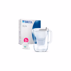 BRITA Style Water Filter Jug Blue (2.4L) Starter Pack incl. 3x MAXTRA PRO All-in-1 cartridge - fridge-fitting design jug with ...