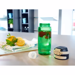 Leifheit 03267 drinking bottle Bicycle, Daily usage, Fitness, Sports 550 ml Polypropylene (PP), Silicone, Tritan Black, Green - Additional view 4