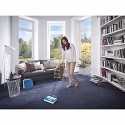 Leifheit Carpet Sweeper Floor Cleaning Tool Regulus Turquoise and White 11700 - Additional view 5