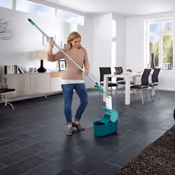 Leifheit Floor Mop Set Cleaner Wiper Cleaning Tool Profi Compact Green 55092 - Additional view 7