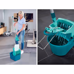 Leifheit Floor Mop Set Cleaner Wiper Cleaning Tool Profi Compact Green 55092 - Additional view 8