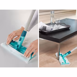 Clean and Away, Compact Dusting Mop, Includes 5 Dusting Mop cloths, 26cm wide, Adjustable handle 86-141 cm, Floor Mop for Dry Floor Cleaning
