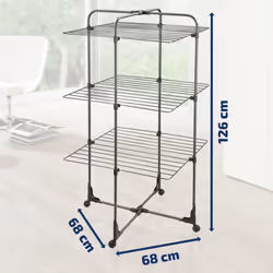 Leifheit Drying Tower Laundry Clothes Drying Rack Classic Tower 270 Black