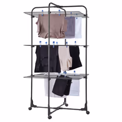 Leifheit Drying Tower Laundry Clothes Drying Rack Classic Tower 270 Black - Additional view 6