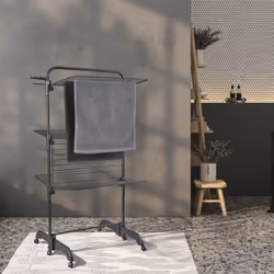 Leifheit Drying Tower Laundry Clothes Airer Drying Rack Tower Dryer 420 Black