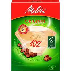 ORIGINAL MELITTA 102 BAMBOO FILTER PAPERS PACK OF 80 65-ME-55