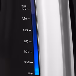 Melitta Look Aqua electric kettle 1.7 L 2400 W Black, Stainless steel