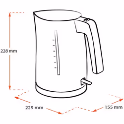 Melitta Look Aqua electric kettle 1.7 L 2400 W Black, Stainless steel - Additional view 6