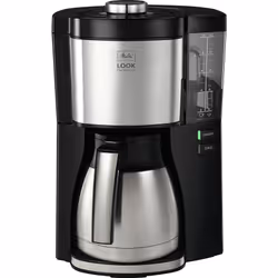 Melitta 1025-16, Drip coffee maker, 1.25 L, 1080 W, Black, Silver