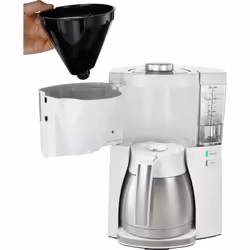 Melitta 1025-15 Drip Filter coffee machine 1.25 L Silver, White - Additional view 8