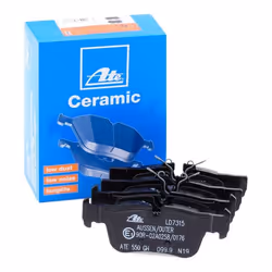 Brake pad set; ATE; Ceramic; prepared for wear warning indicator, excl. wear warning contact; for BMW, MINI; 34201543683, 342 ...