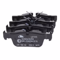 ATE Ceramic 13.0470-7315.2 Brake pad set prepared for wear warning indicator, excl. wear warning contact BMW: 2 Active Tourer, X1, 2 Gran Tourer