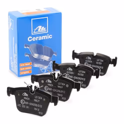 Brake pad set; ATE; Ceramic; prepared for wear warning indicator, excl. wear warning contact; for MERCEDES-BENZ; 0004203602, ...
